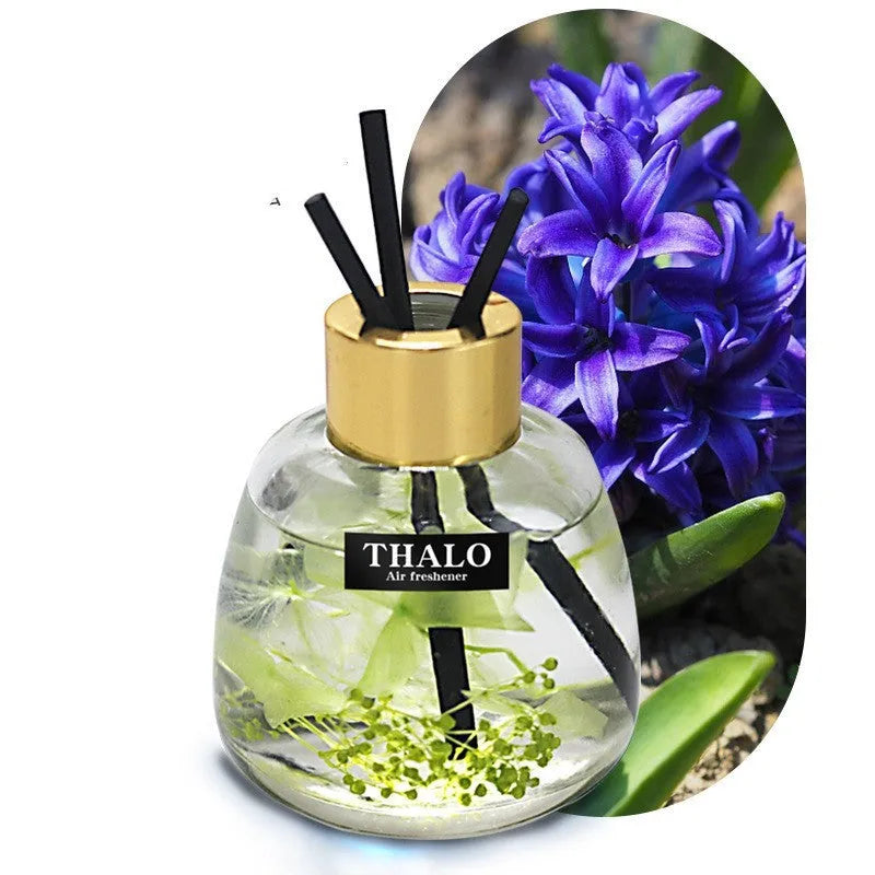 Glass bottle car perfume ornament for vehicle aromatherapy with six fragrance options