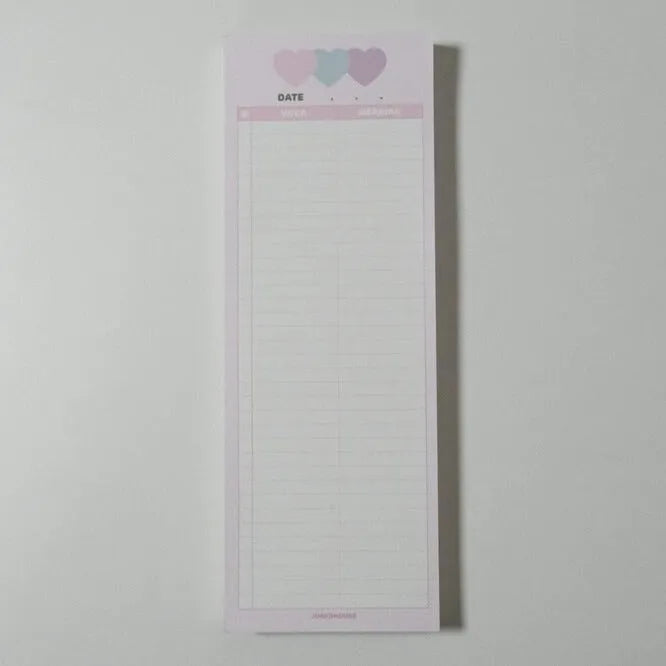 B5 half size learning notepad with vertical double-sided printing for English vocabulary practice