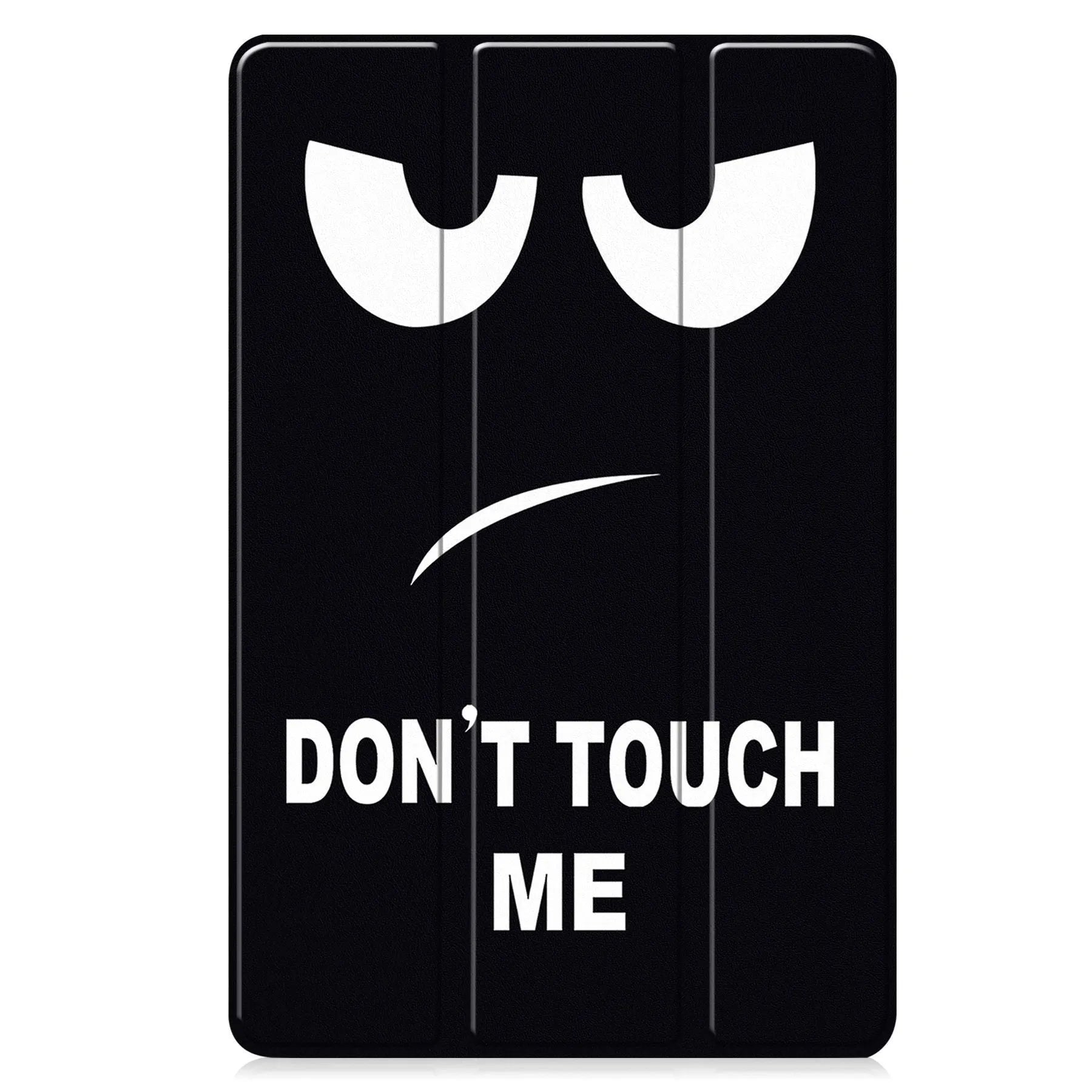 Samsung Tab S10 FE Plus 13.1 inch hard case in tri-fold stand mode showing silk screen design and microfibre lining