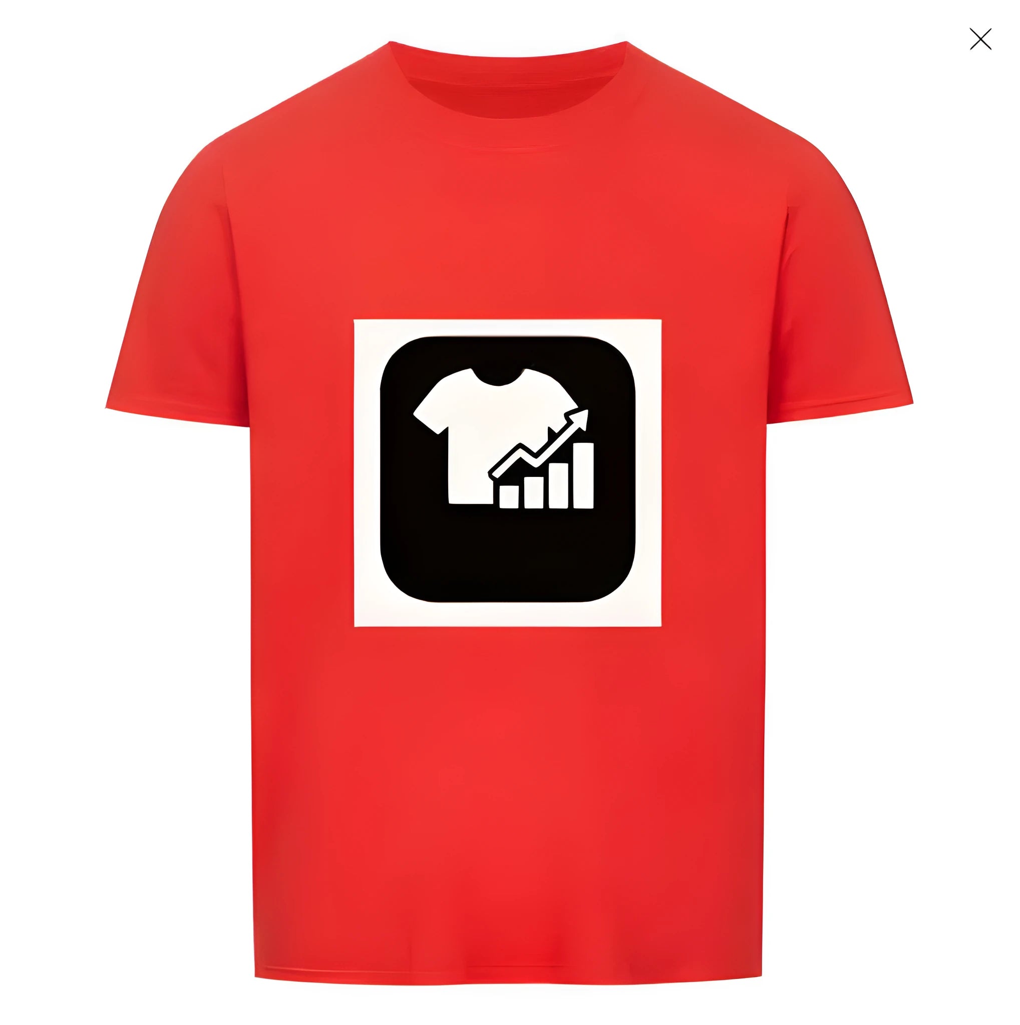 Red stripe pattern short sleeve t-shirt in Japanese retro style made from silk and linen blend fabric