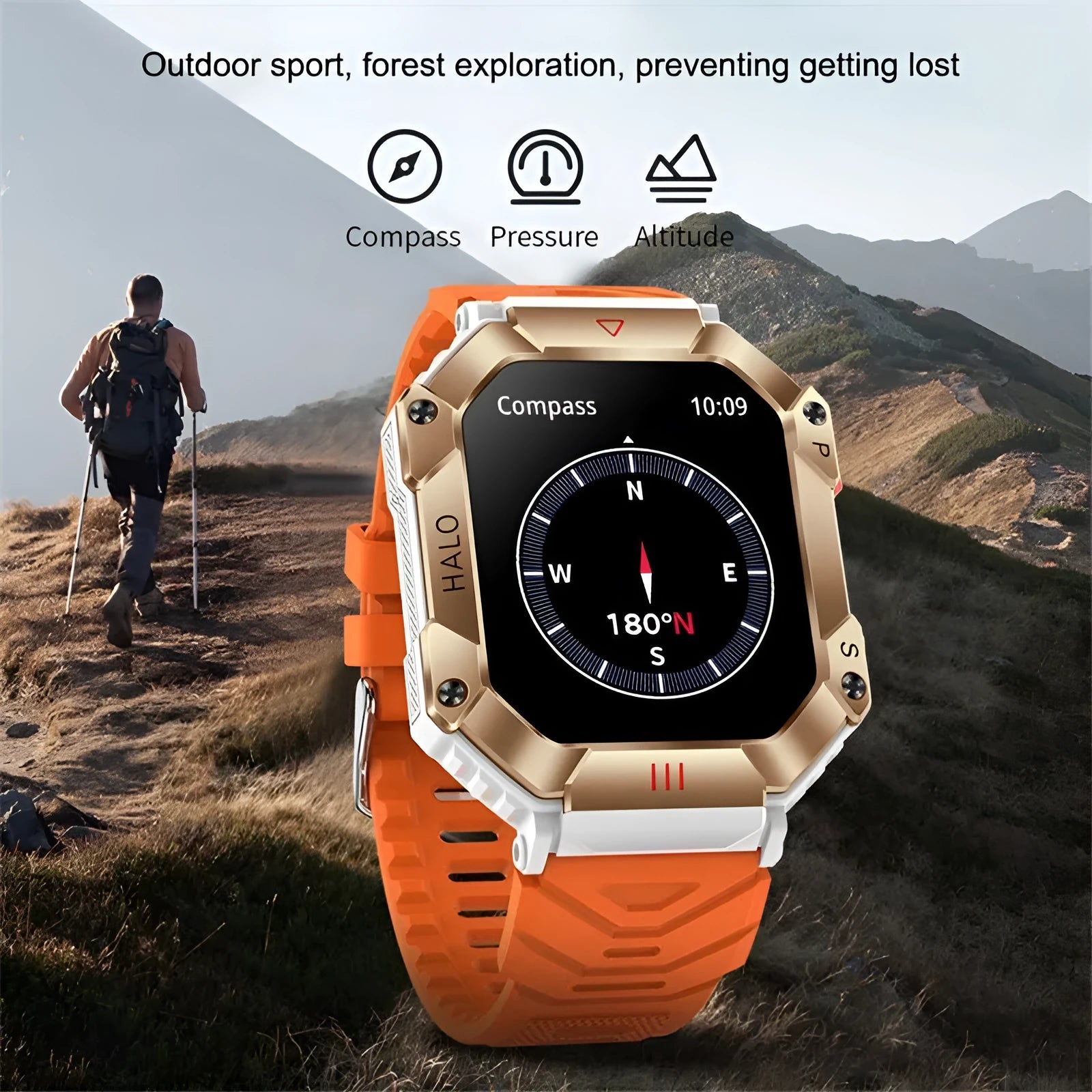 Android smart watch for women with GPS fitness tracking and multiple strap colour options