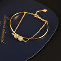 Women's Hetian jade lucky beads bracelet with gold inlay treatment in single, double, and three beads versions
