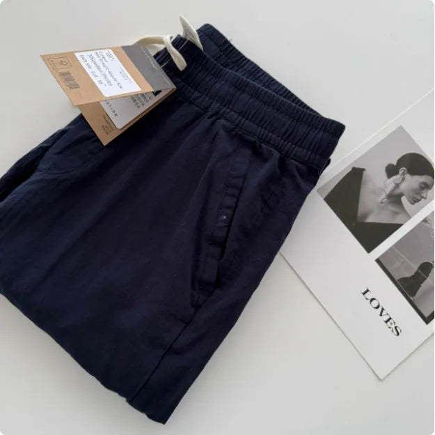 Men's loose straight casual trousers with drawstring waist in multiple colour options