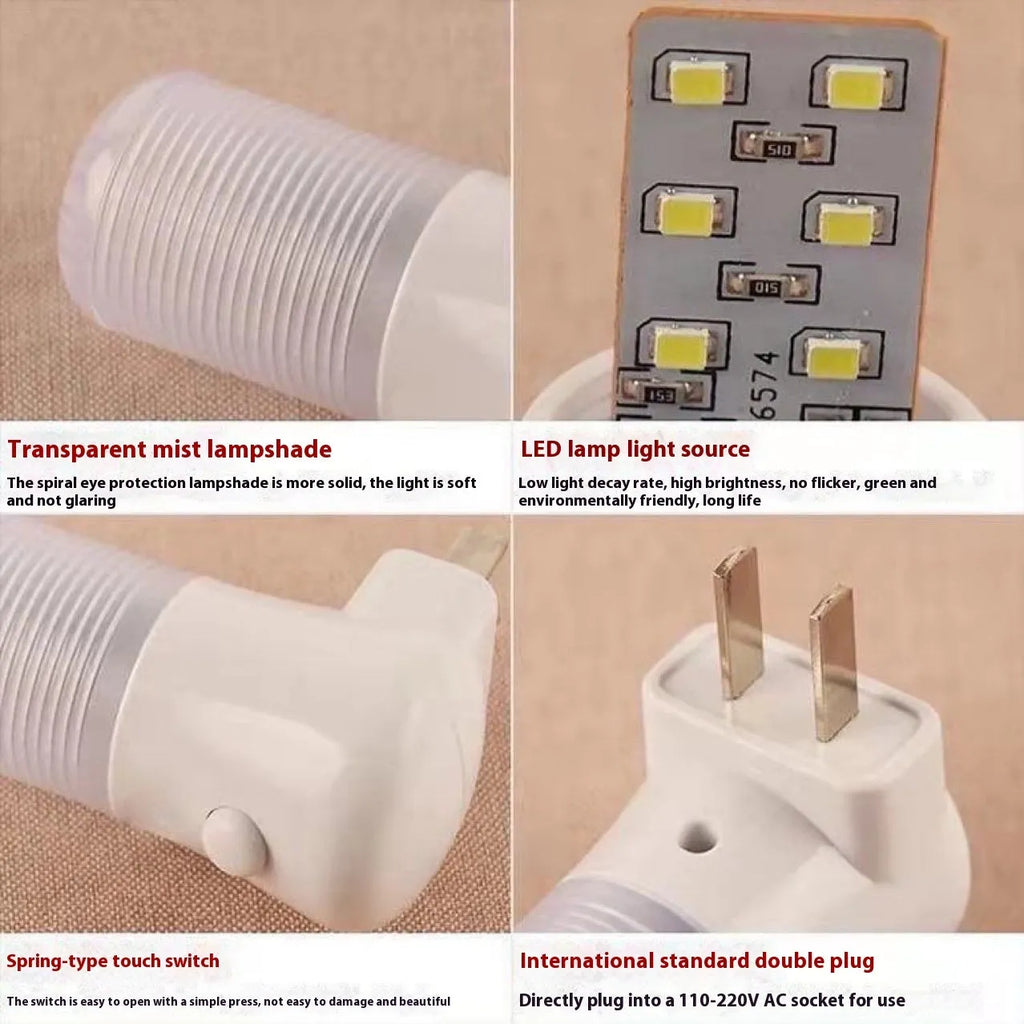 Minimalist cube-shaped plug-in night light with dual-colour switching function