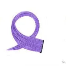 60cm curly gradient hair extension patch in mixed silk material showing colour options