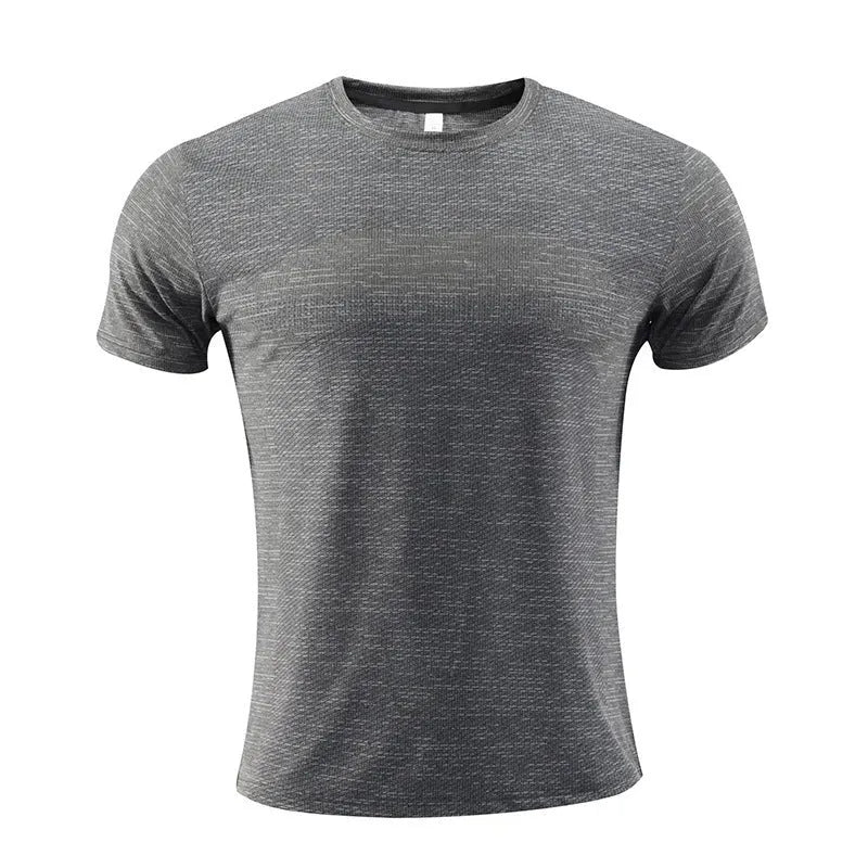 Polyester spandex short sleeve sports t-shirt for running and basketball in red colour