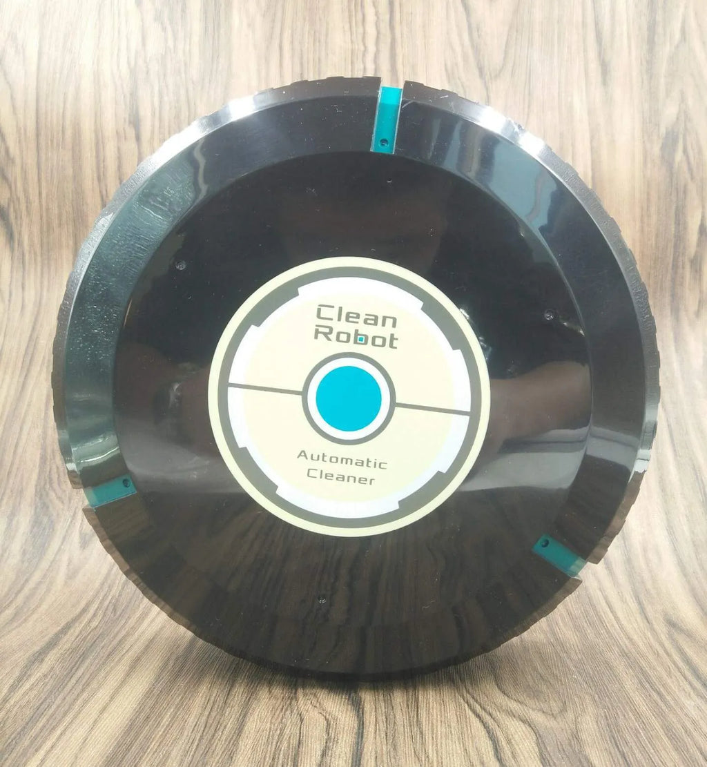 Black or white square robot vacuum cleaner with low 6cm profile for under furniture.