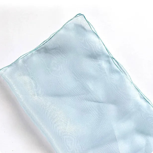 Two square silk fabric pieces for wrapping bouquets or gifts, showing colour options.