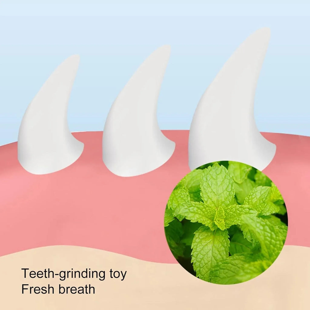 Blue carrot-shaped self-adhesive catnip wall ball for indoor cats with teeth cleaning function