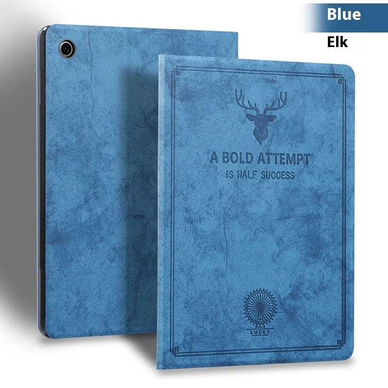 Deer soft shell clamshell iPad protective case in TPU leather shown in one of four Elk colour options.