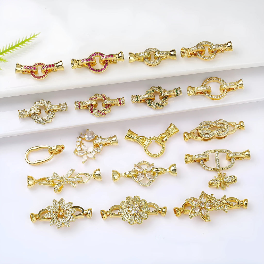 Small gold plated jewellery clasp for DIY necklace and bracelet making