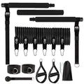 Yoga gymnastic bar resistance band set with 180 pounds reinforced TPE material in pink and black colour options