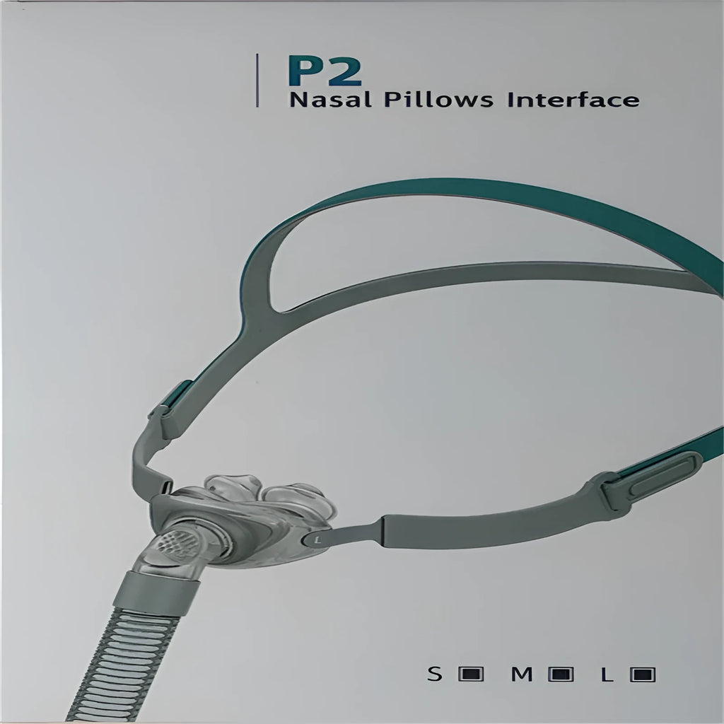 Ventilator nasal pillow mask with silicone cushion and thickened adjustable headband