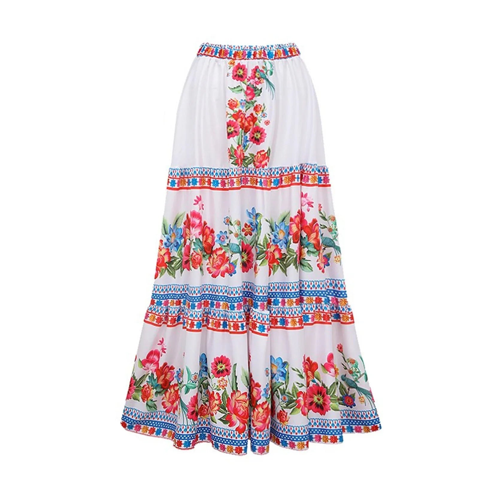 Women's one-piece swimsuit with matching skirt set in polyester fabric available in multiple colours