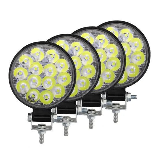 Mini round LED car work light with aluminium housing and white light output