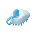 Silicone pet bath brush with massage bristles for dog and cat grooming in shower