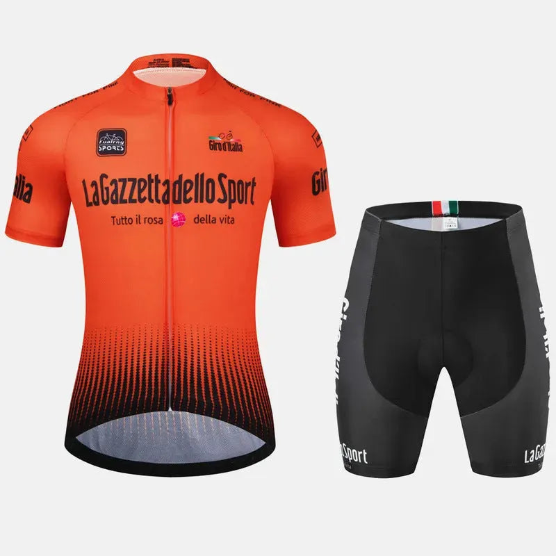 Short sleeve quick-dry cycling jersey in polyester fabric for summer road biking