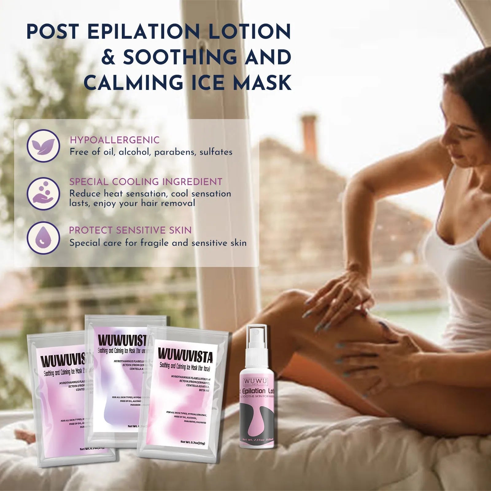 Professional waxing kit with five wax variants, warmer, tools and aftercare products