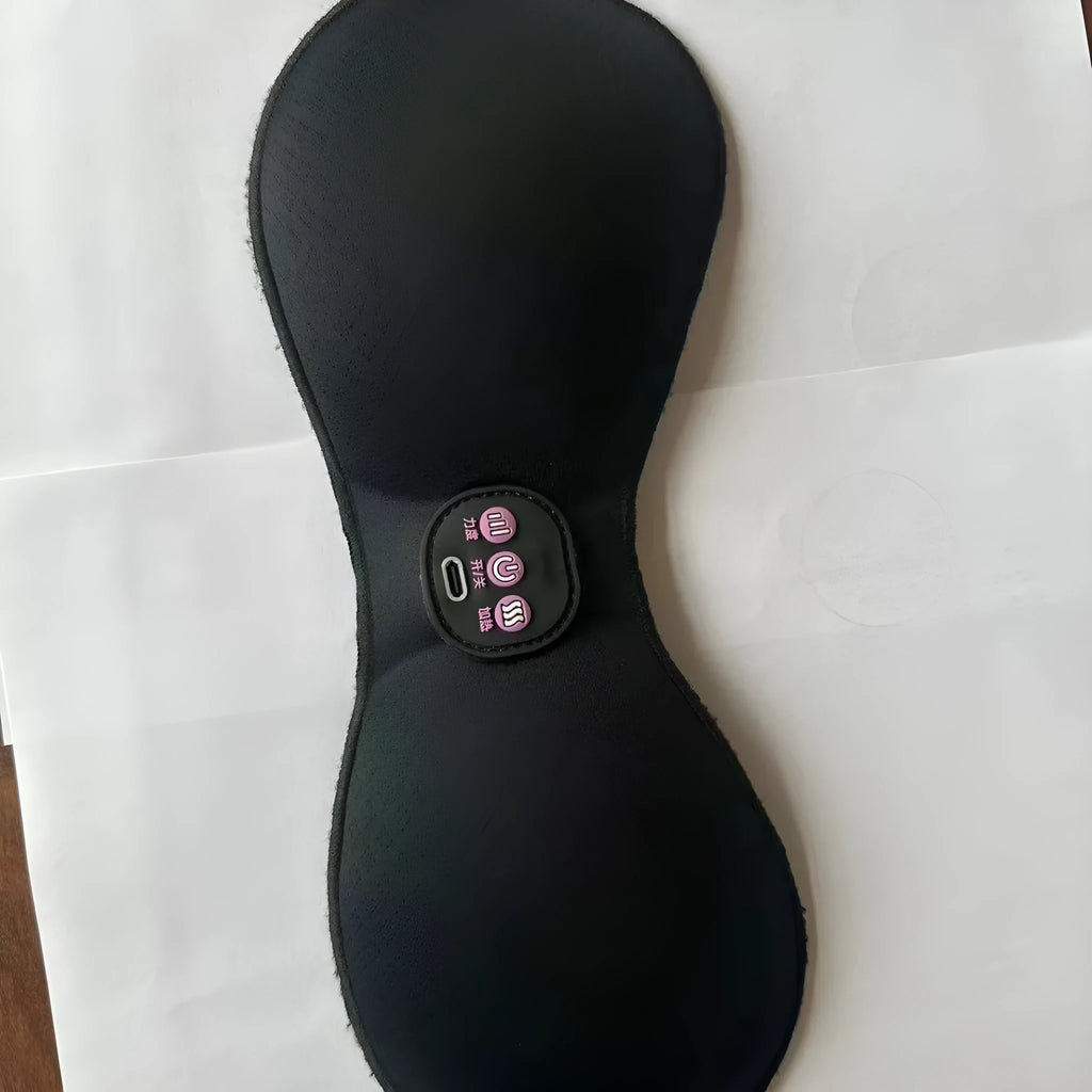 Black adhesive chest pads for 3-keys English version electric massage bra replacement