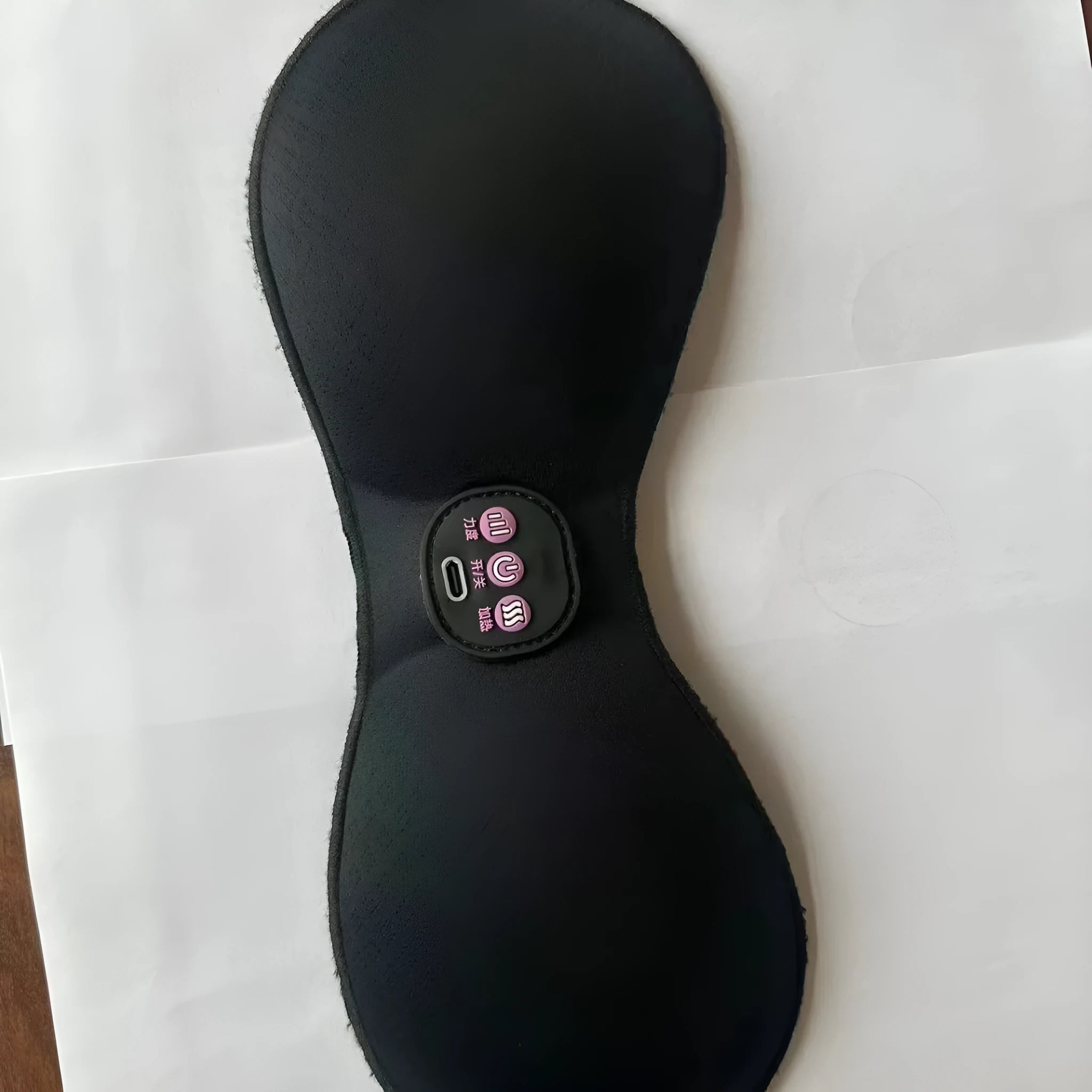 Black adhesive chest pads for 3-keys English version electric massage bra replacement