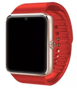 Smart watch with 1.54-inch touch screen and black silicone strap on a wrist