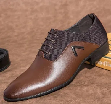 Men's extra large Oxford shoes in black, brown and yellow colours with artificial PU upper and rubber sole