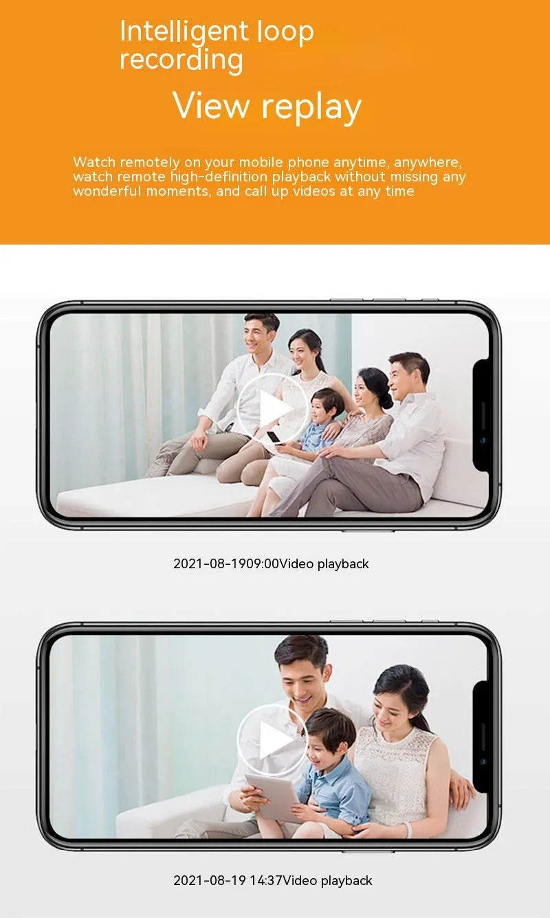 Wireless wifi bulb security camera with compact 5cm design for indoor outdoor monitoring