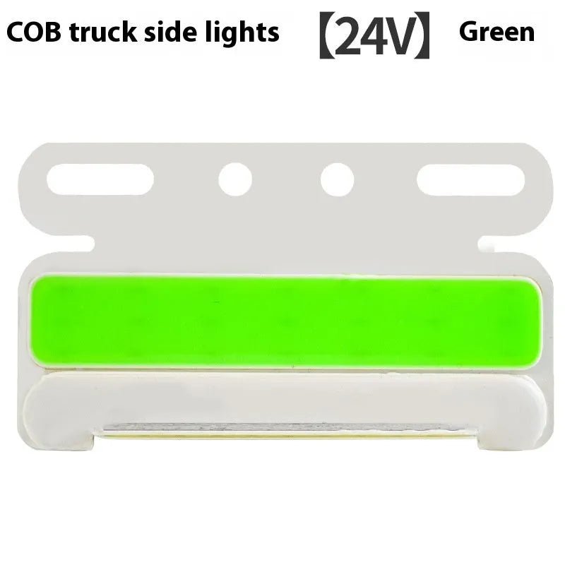 Waterproof COB LED truck side light for 12V and 24V commercial vehicles in aluminium alloy housing