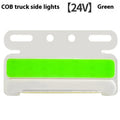 Waterproof COB LED truck side light for 12V and 24V commercial vehicles in aluminium alloy housing