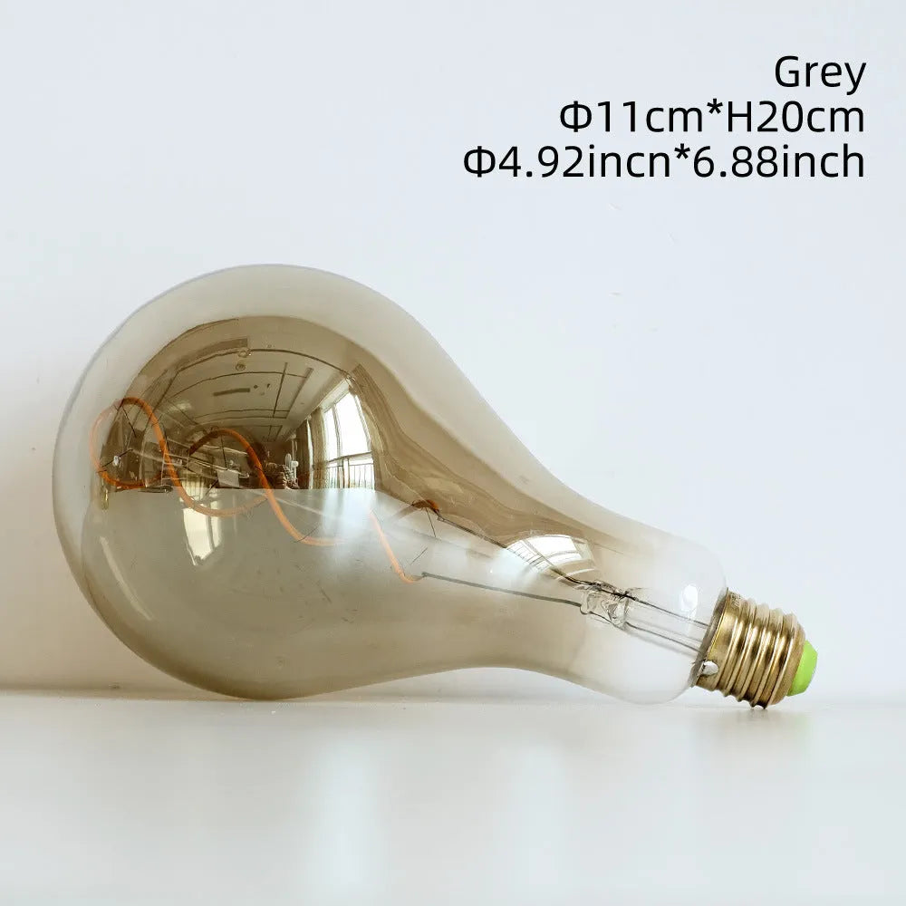 Double helix spiral LED soft light strip in gold or grey colour measuring 110mm by 200mm