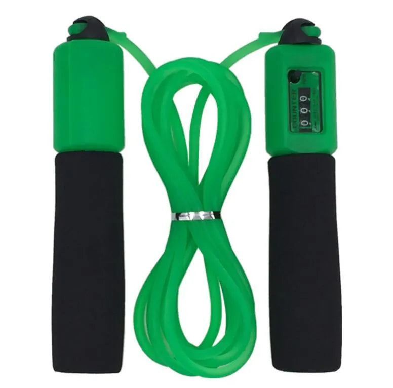 Adjustable 3-metre skipping rope with foam PVC handles in multiple colour options
