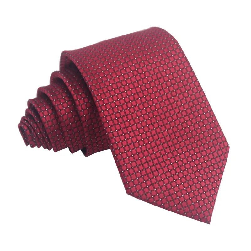 8cm wide polyester jacquard tie with striped pattern in arrow shape for business wear