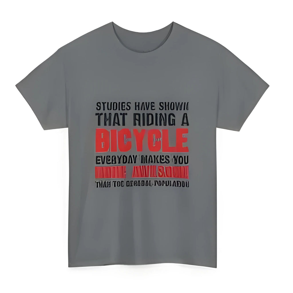 Grey women's cotton short sleeve t-shirt with a printed pattern, shown on a hanger.