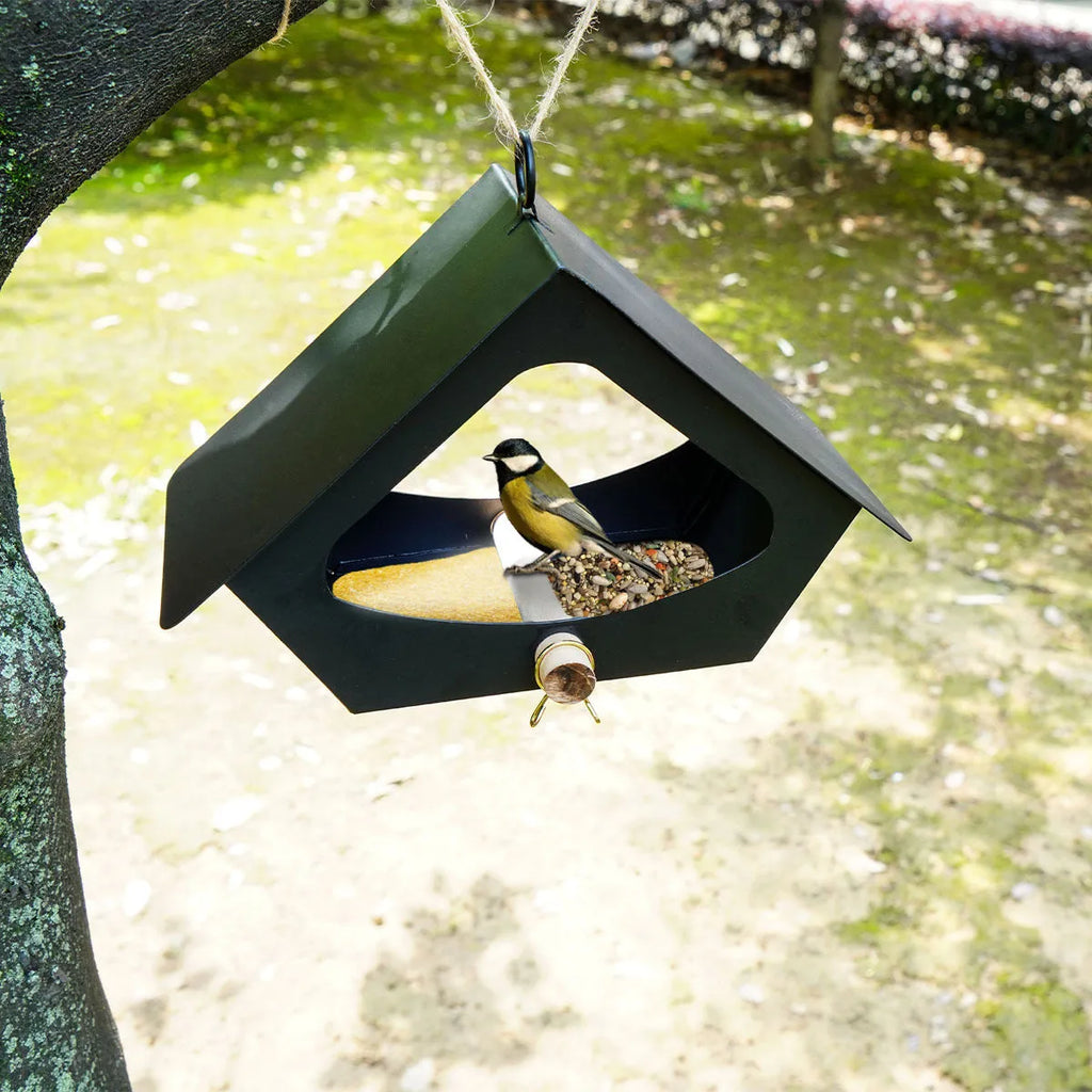 European-style iron bird house with modern simple design for garden decoration