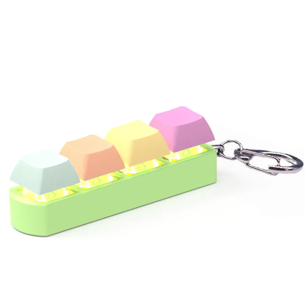 4-key mechanical keyboard switch tester with transparent bottom shell and 2.5m cable