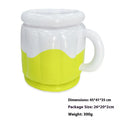 Yellow inflatable PVC ice bucket for holding drinks and ice at outdoor events.