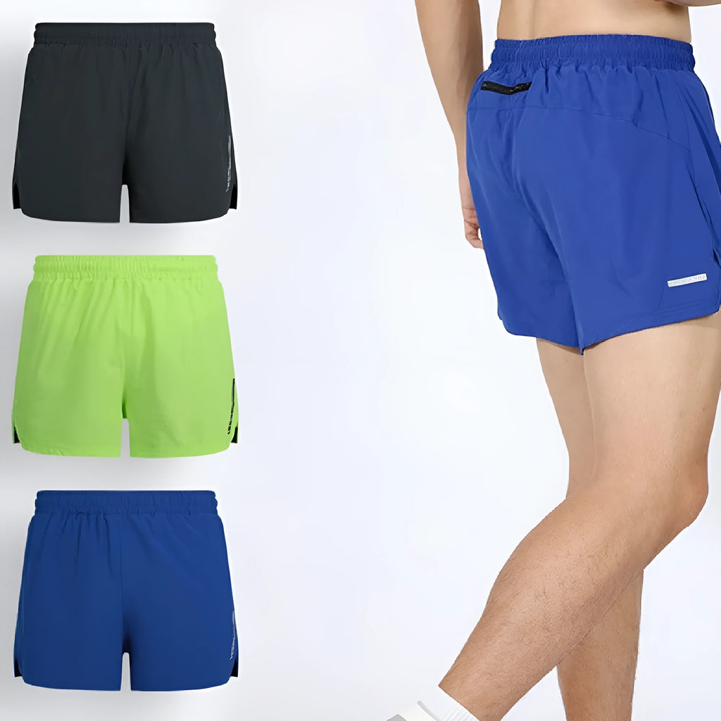 Men's quick-drying marathon running shorts in polyester straight fit available in four colours