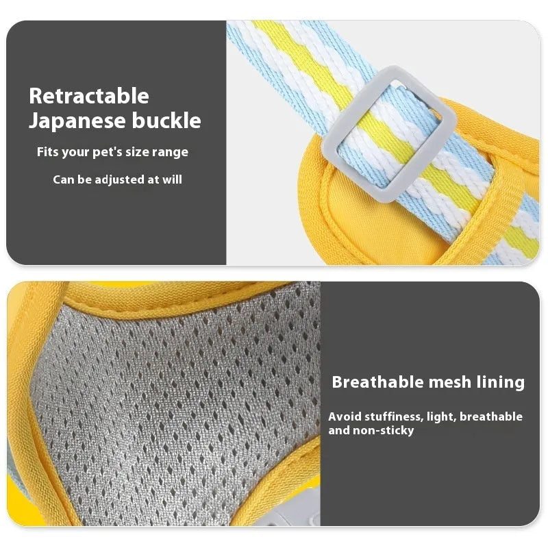 Explosion-proof anti-strangulation pet harness in Oxford cloth with a 1.5 metre rope.