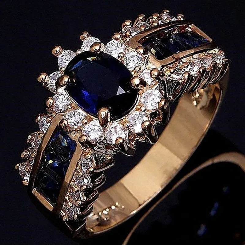 Personalised zinc alloy ring with diamond treatment in three colour variations for men and women