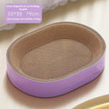 Green oval corrugated paper cat scratch board nest with a 55 cm diameter.