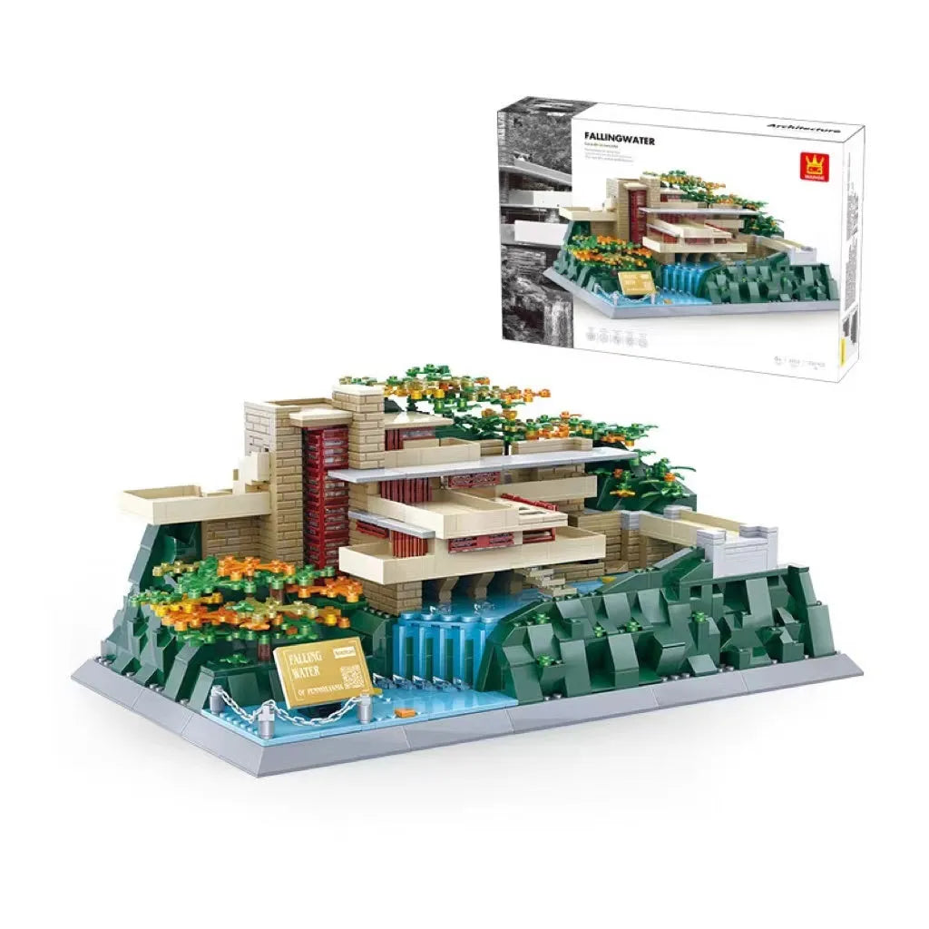 Wange ABS plastic small particle building blocks set with international architecture models