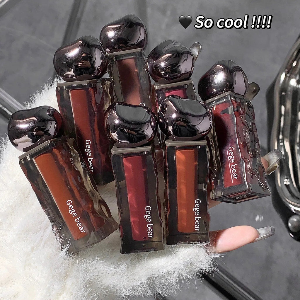 Glacier Lava Lip Lacquer mirror makeup lip gloss showing water light finish
