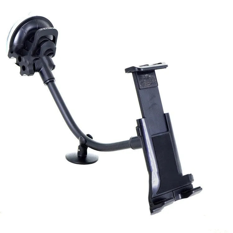 Black vehicle-mounted tablet holder with lifting mechanism for 4-12-inch devices
