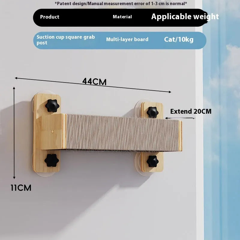 Sisal rope cat scratching post with space capsule suspended design and multiple configuration options