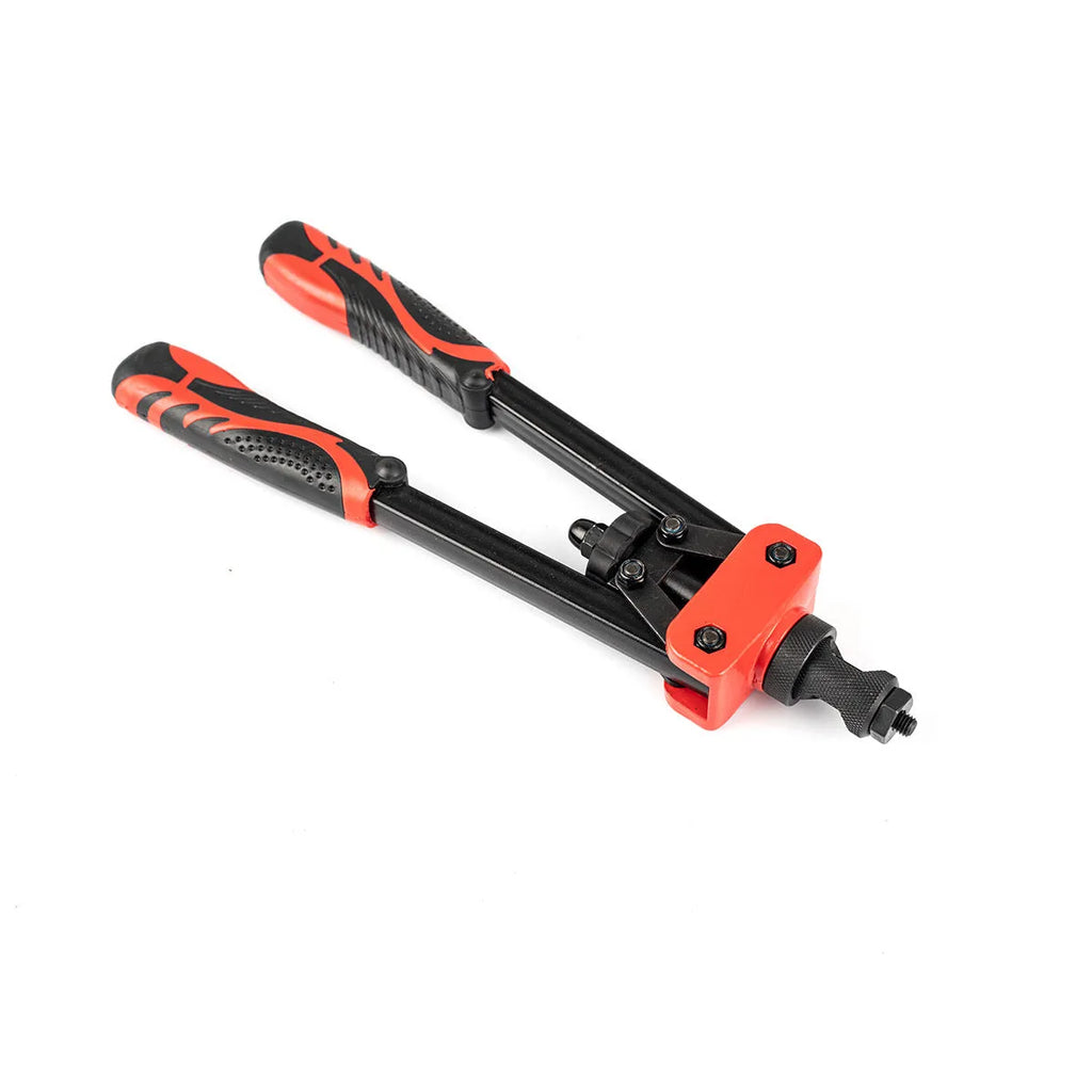 14-inch alloy rivet nut pull-setter tool with set of six M3 to M10 gun tips.