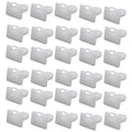 Pack of 60 D318 style grey PA66 plastic automotive glue nails and buckles for trim fastening.