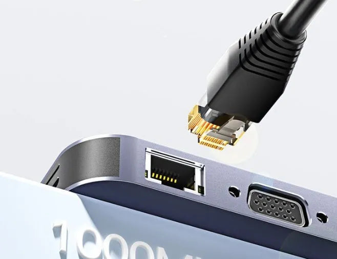 11-in-1 USB-C expansion dock with 20cm cable showing multiple connectivity ports