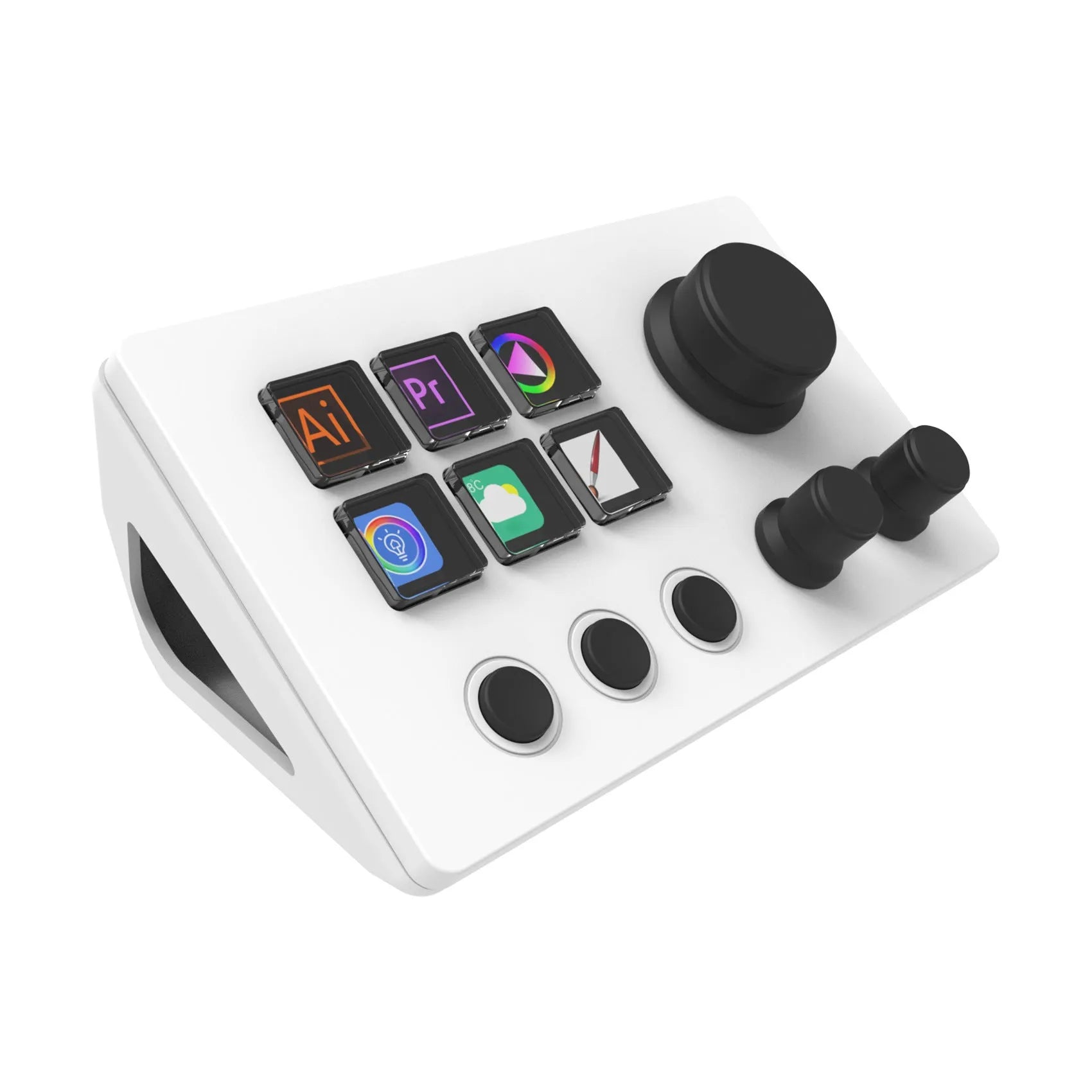 Visual Keyboard N3 programmable silicone keypad in black or white with USB cable