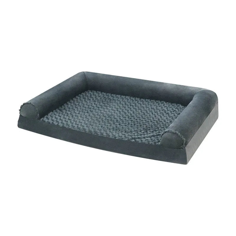 Cloth dog kennel for medium to large breeds in light grey or dark grey, showing three size options
