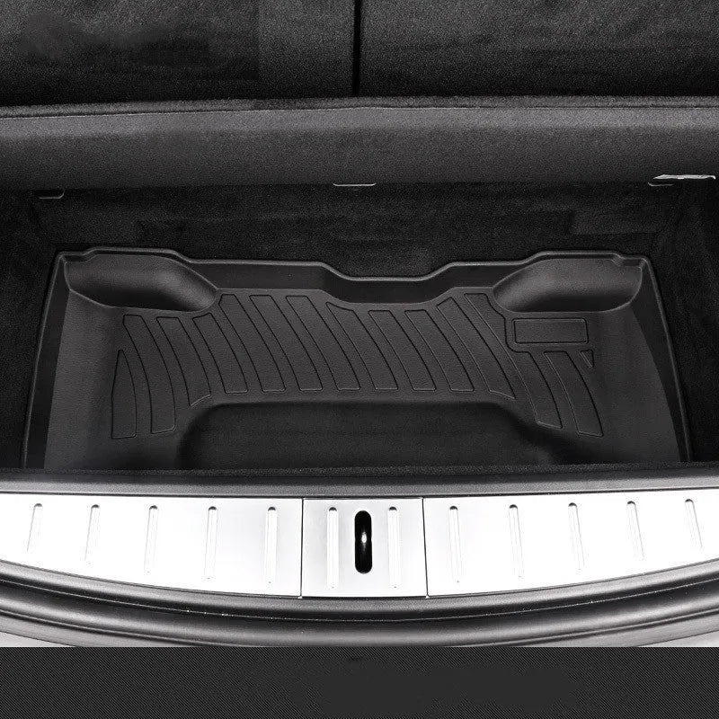 Rubber floor mat with TPE footrest for Tesla Model 3, Y, S, and X cars